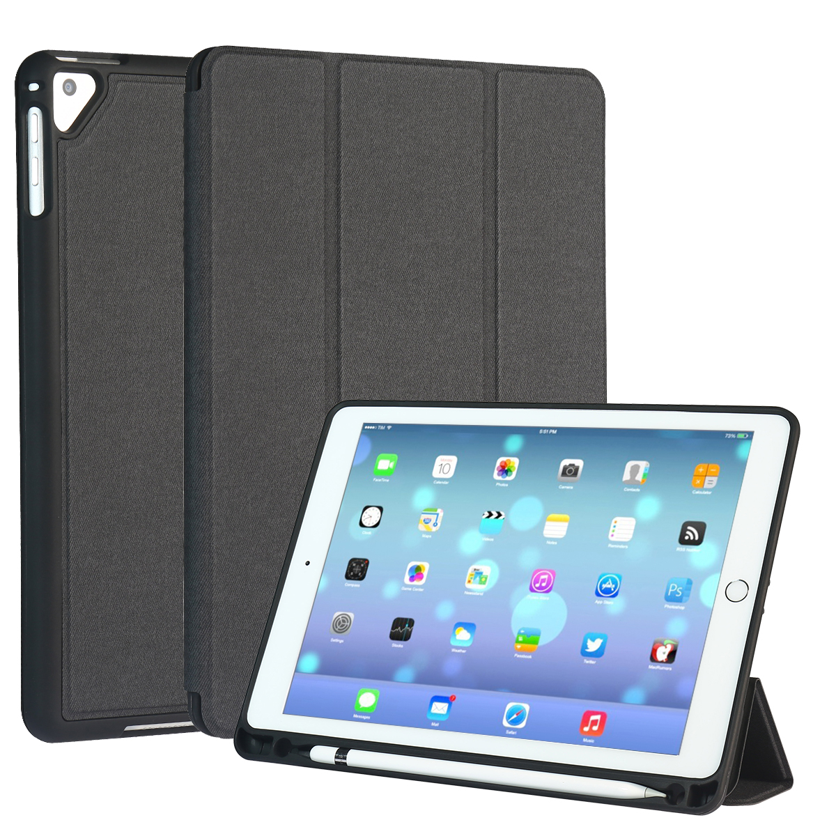 Trifold Stand, Soft TPU Back Cover, Lightweight Shockproof Case for iPad 2022